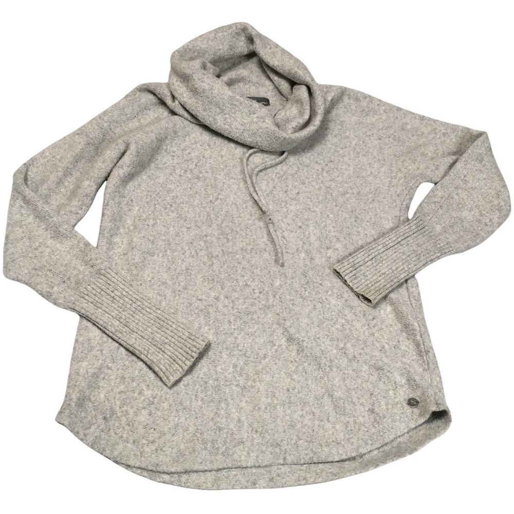 Eddie Bauer Sleepwear Sweater Grey Funnel Neck Long Sleeve Pullover Women's‎ XS